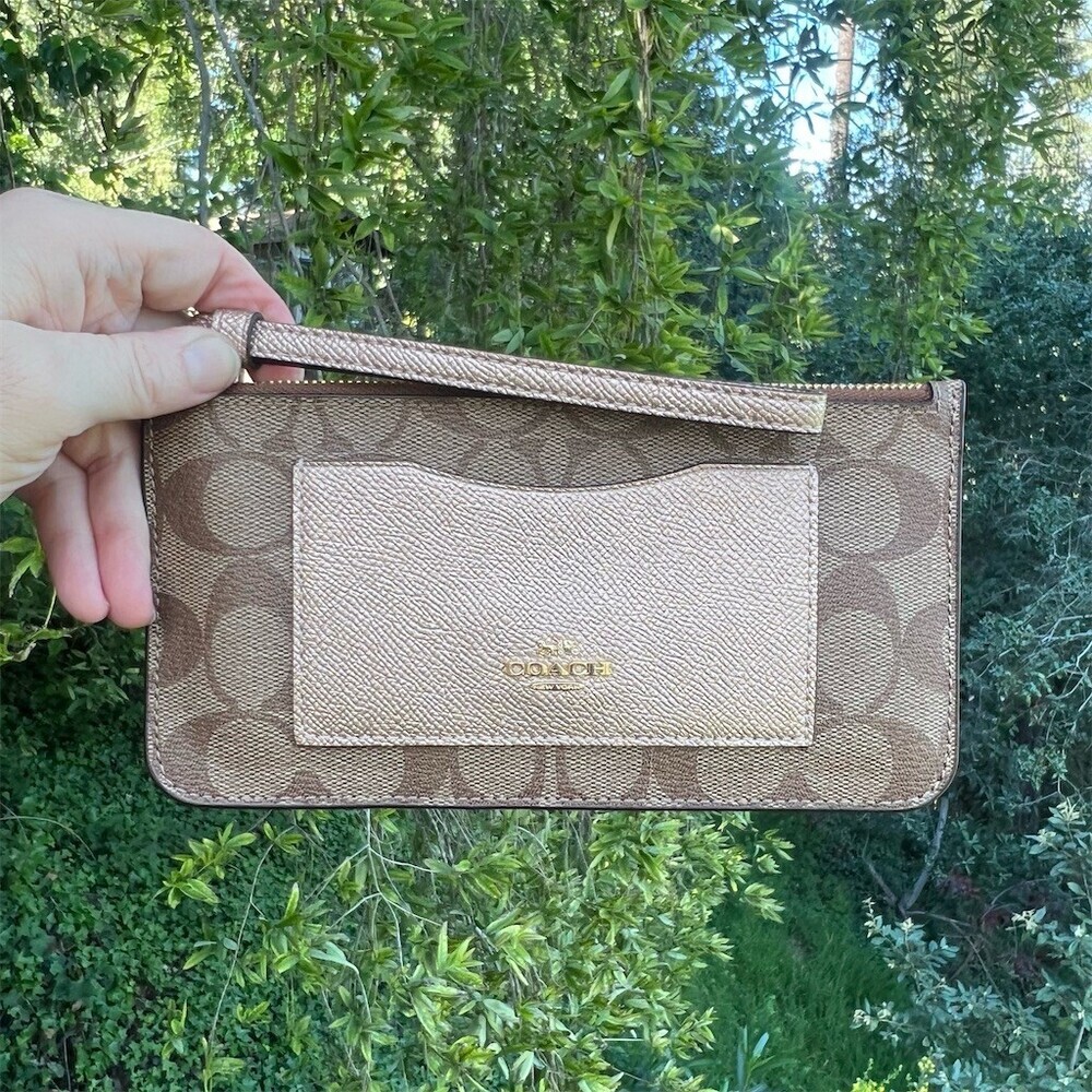 COACH Zip Top Cardholder Phone Case Wristlet Wallet NWT AUTHENTIC